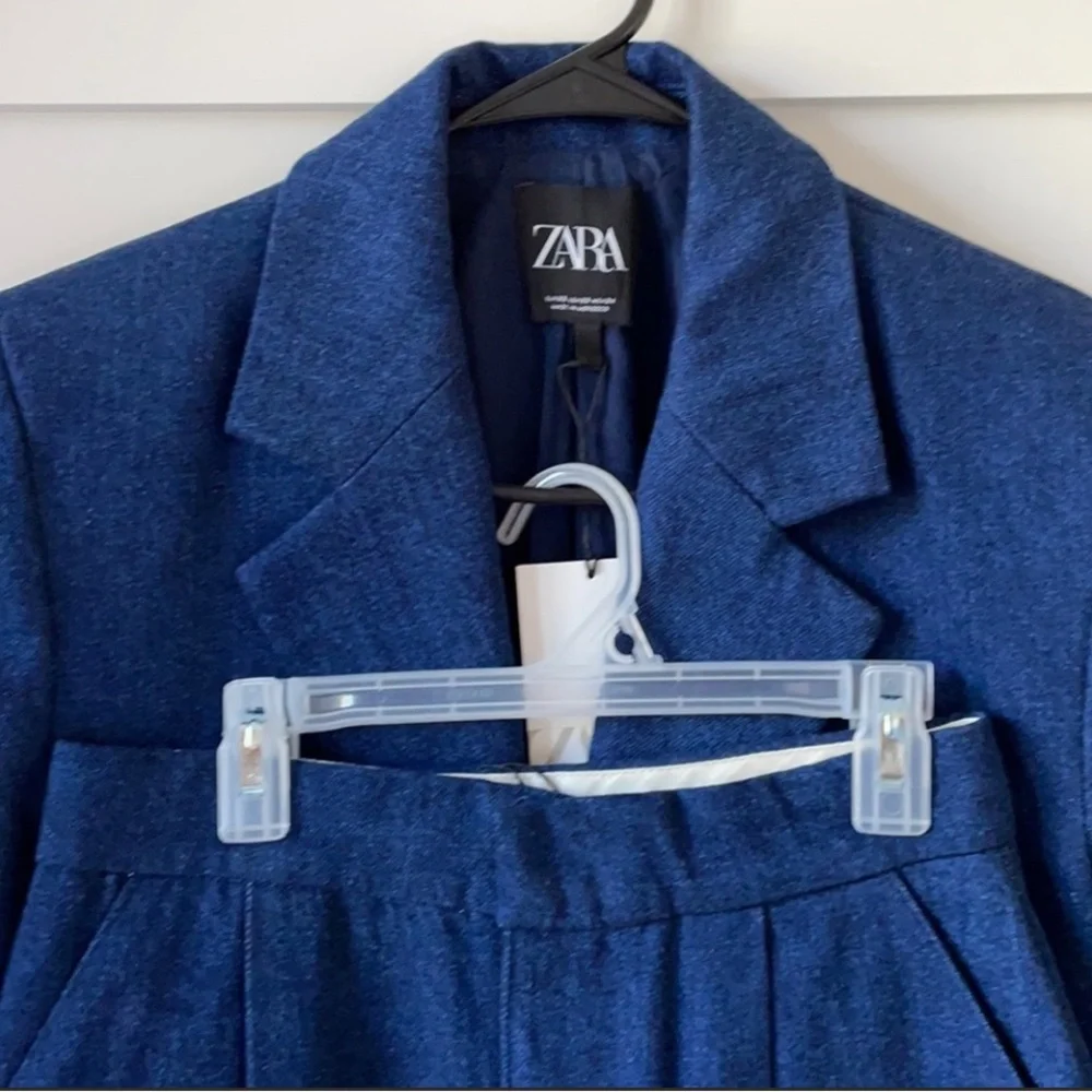Zara matching denim set - blazer and pants_4